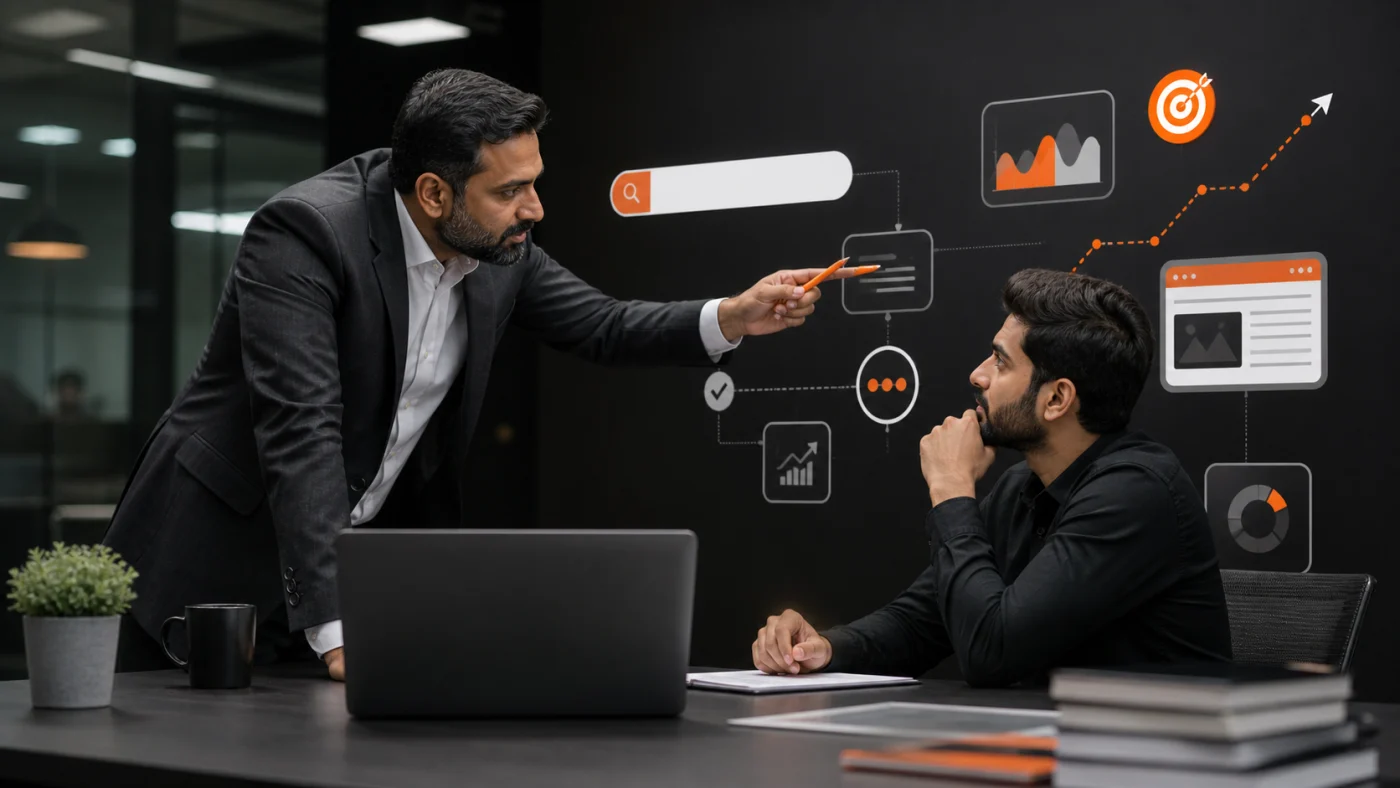 Indian digital marketing editorial image illustrating Why SEO Matters in a Modern Digital Marketing Strategy