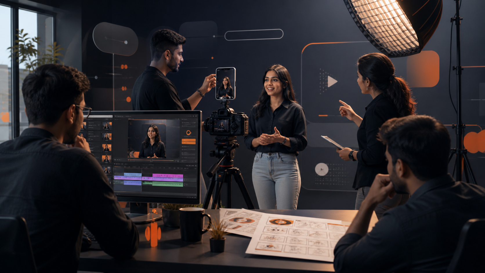 Indian digital marketing editorial image illustrating Video Marketing Trends for 2026: What Brands Should Prioritise