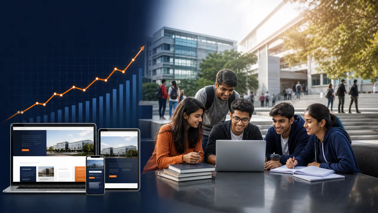 Engineering college admissions growth and seasonal campaign visual