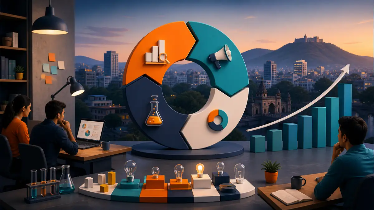 Twelve-month digital marketing plan for a Pune startup