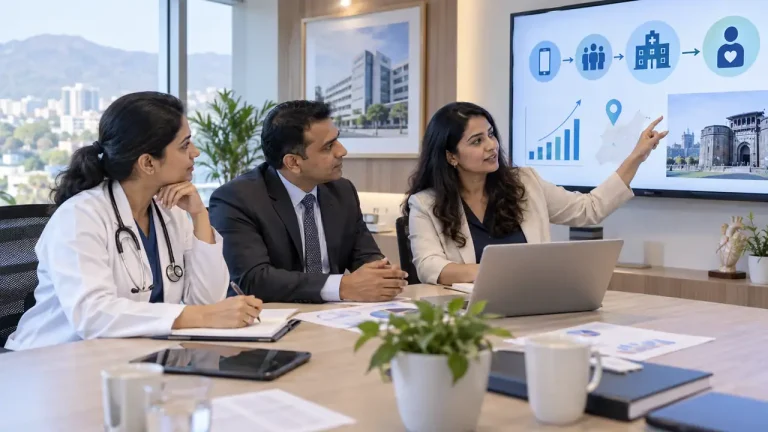 Pune healthcare marketing team planning patient-focused digital campaigns