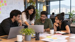 Pune startup founders planning a staged digital marketing growth strategy